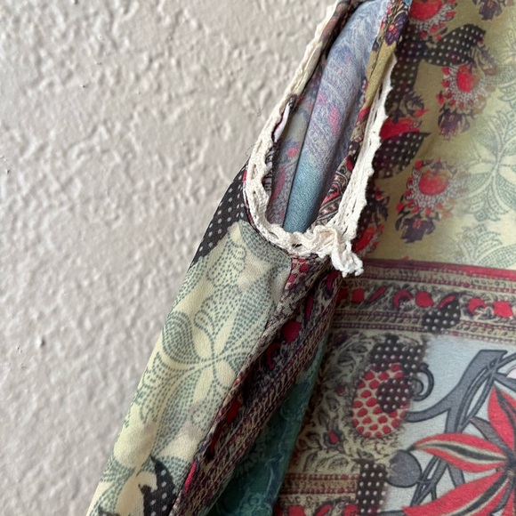 Sundance Womens S Embroidered Beaded Tank Top Long Sides Flowy Silky Fairycore - Picture 14 of 15